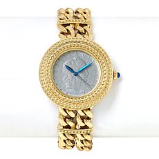 Bellezza Women's 50 Lira Coin Cuban-Link Bracelet Watch