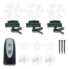 Bell+Howell Clip-On Snowflake Light with Remote - 3-pack