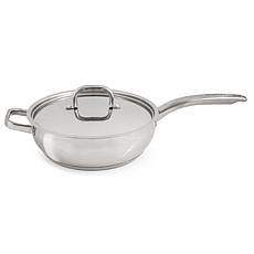 Belly Shape 18/10 SS 9.5" Deep Skillet with SS Lid, 3.2qt.