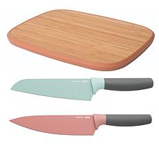 BergHOFF Leo 3-piece Knife Set with Cutting Board