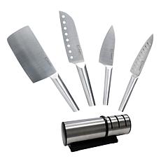 Berghoff Straight 5Pc Santoku Knife Set/Sharpener