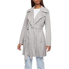 Bernardo Faux Suade Trench Coat