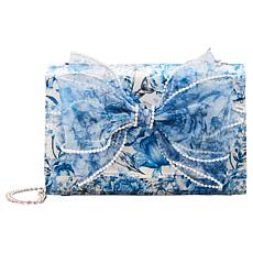 Betsey Johnson Faux Pearl-Trimmed Bow Crossbody Bag