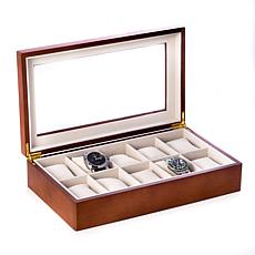 Bey-Berk Cherry Wood 10-Watch Box