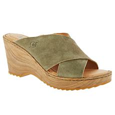 Born® Nora Handcrafted Leather/Suede Wedge Sandal