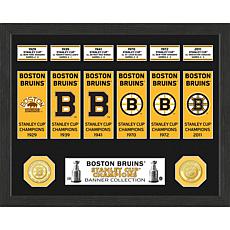 Boston Bruins 6x Stanley Cup Champions Commemorative Frame