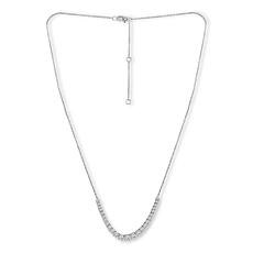Bright Halo 2ctw Lab Grown Diamonds 14K Gold Graduated Tennis Necklace