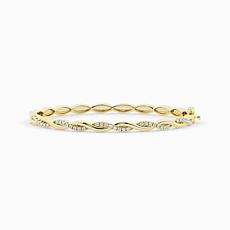 Bright Halo Lab Grown Diamonds 0.50 ctw Pave Detail Twist Bracelet,...