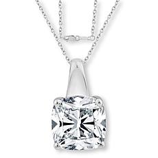 Bright Halo Lab Grown Diamonds 14K Gold 1.5ct Cushion Pendant w/Chain