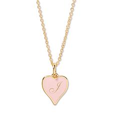 Brook & York Penny Heart Initial Charm Drop Necklace