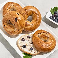 Brooklyn Food Group 24 Individually Wrapped NY-Style Blueberry Bagels