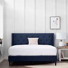 Brookside Isabelle Wingback Diamond Tufted Platform Bed - Queen 