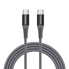 Brookstone C-to-C 60WT 4ft Braid With Alloy Tip