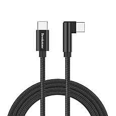 Brookstone C-to-C 60WT 6ft Braided with Alloy Tip and Right Angled End