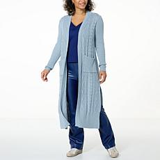 C Wonder by Christian Siriano Long Sleeve Cardigan with Cable Detail