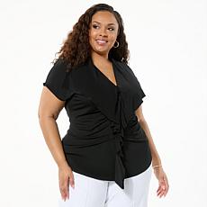 C Wonder by Christian Siriano Ruffle Front Top