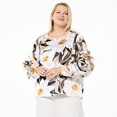 C Wonder by Christian Siriano Runway Collection Rosette Sleeve Blouse