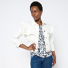 C Wonder Ruffle Denim Jacket