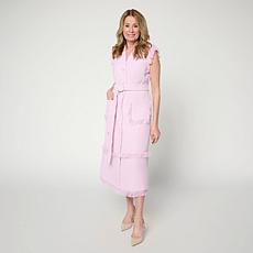 C Wonder Tweed Fringe Trim Vest Dress