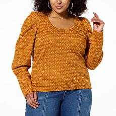 C Wonder Tweed Knit Sweater Top