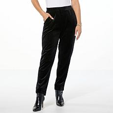 C Wonder Velvet Pull-On Cigarette-Leg Pant