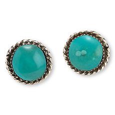 Chaco Canyon Campitos Turquoise Round Stud Earrings