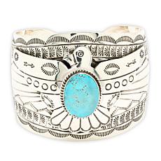 Chaco Canyon Kingman Turquoise Thunderbird Cuff Bracelet