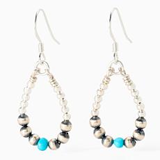 Chaco Canyon Mini Beaded Sleeping Beauty Turquoise Earrings