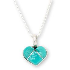 Chaco Canyon Sleeping Beauty Turquoise Heart Pendant with Chain