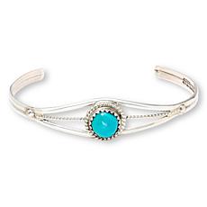 Chaco Canyon Sleeping Beauty Turquoise Sterling Silver Child Cuff