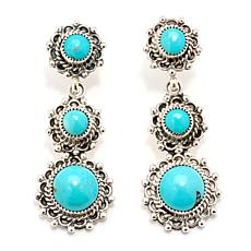 Chaco Canyon Sleeping Beauty Turquoise Triple Drop Earrings