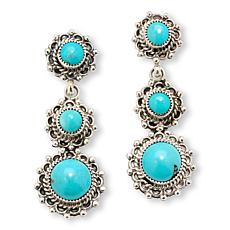 Chaco Canyon Sleeping Beauty Turquoise Triple Drop Earrings