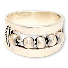 Chaco Canyon Sterling Silver Bead Stamped Ring