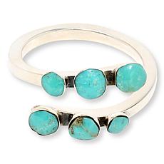 Chaco Canyon Sterling Silver Campitos Turquoise 6-Stone Bypass Ring