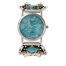 Chaco Canyon Sterling Silver Kingman Turquoise Horse Bracelet Watch