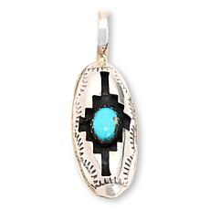 Chaco Canyon Sterling Silver Sleeping Beauty Turquoise Pendant