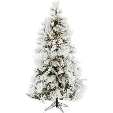Christmas Time 6.5' Frosted Fir Artificial Christmas Tree, SmartLights