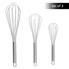 Classic Cuisine 3-piece Stainless Steel Wire Whisk Set