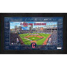Cleveland Guardians Framed 2025 Signature Field Team Roster