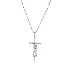 Colleen Lopez .34ctw Diamond Inspirational Cross Pendant with Chain