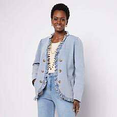 Colleen Lopez Denim Ruffle Jacket