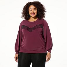 Colleen Lopez Knit Top with Fringe