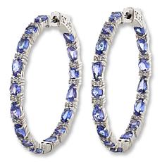 Colleen Lopez Multi-Cut Gemstone Inside/Outside 1.5" Hoop Earrings