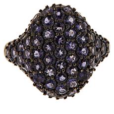 Colleen Lopez Pavé Gemstone Sterling Silver Signet Ring