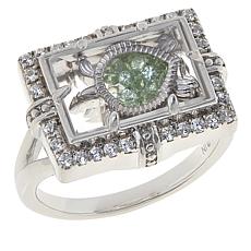 Colleen Lopez Sterling Silver Sapphire Floating Charm Ring