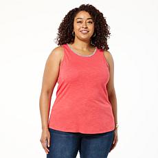 Colleen Lopez Tank Top with Jewel Embellished Neckline