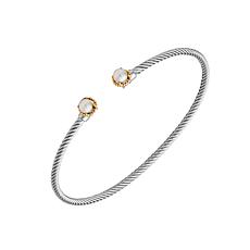 Colleen Lopez Two-Tone Freshwater Pearl Twisted Cable Bracelet