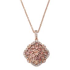 Colleen Lopez Vintage-Style Color-Shift Garnet Pendant with Chain