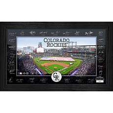 Colorado Rockies Framed 2025 Signature Field Team Roster