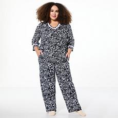Comfort Code 2-piece Peach Jersey Full Length PJ Set